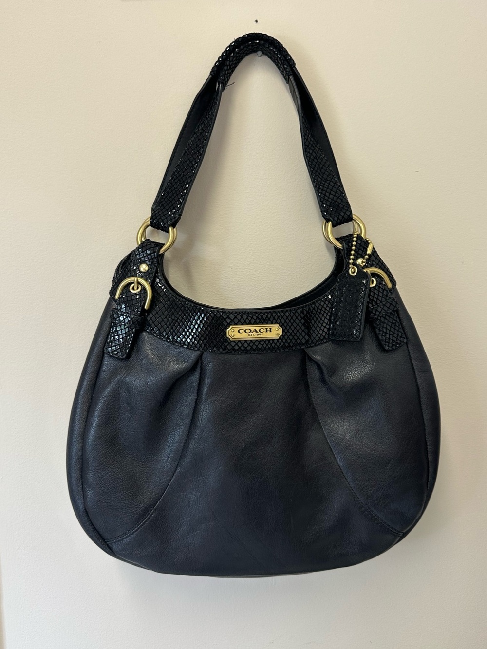 Coach Soho Hobo Bag with Snake Embossed Trim